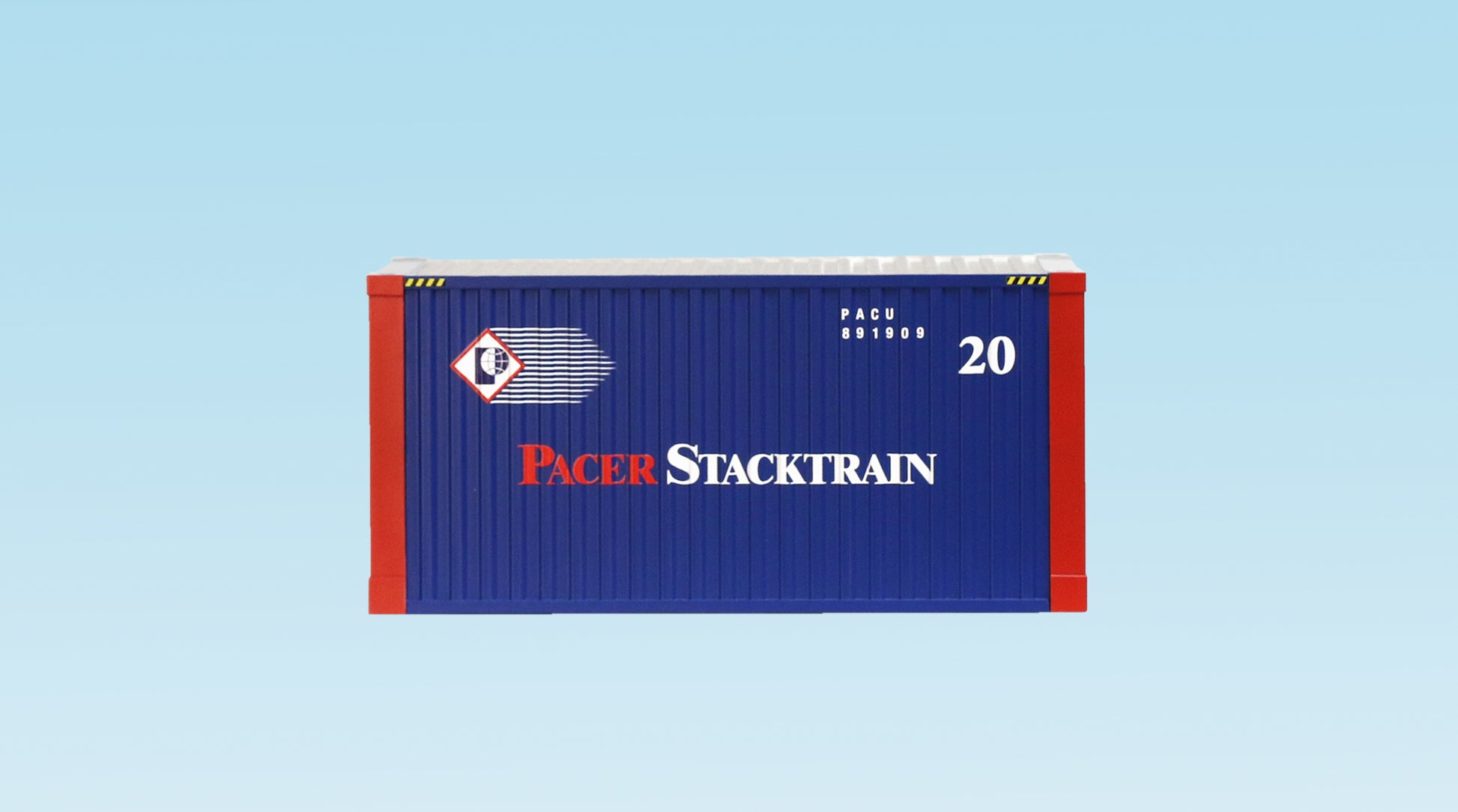USA Trains R1738A G Pacer Stacktrain 20' Container with Corrugated Sides