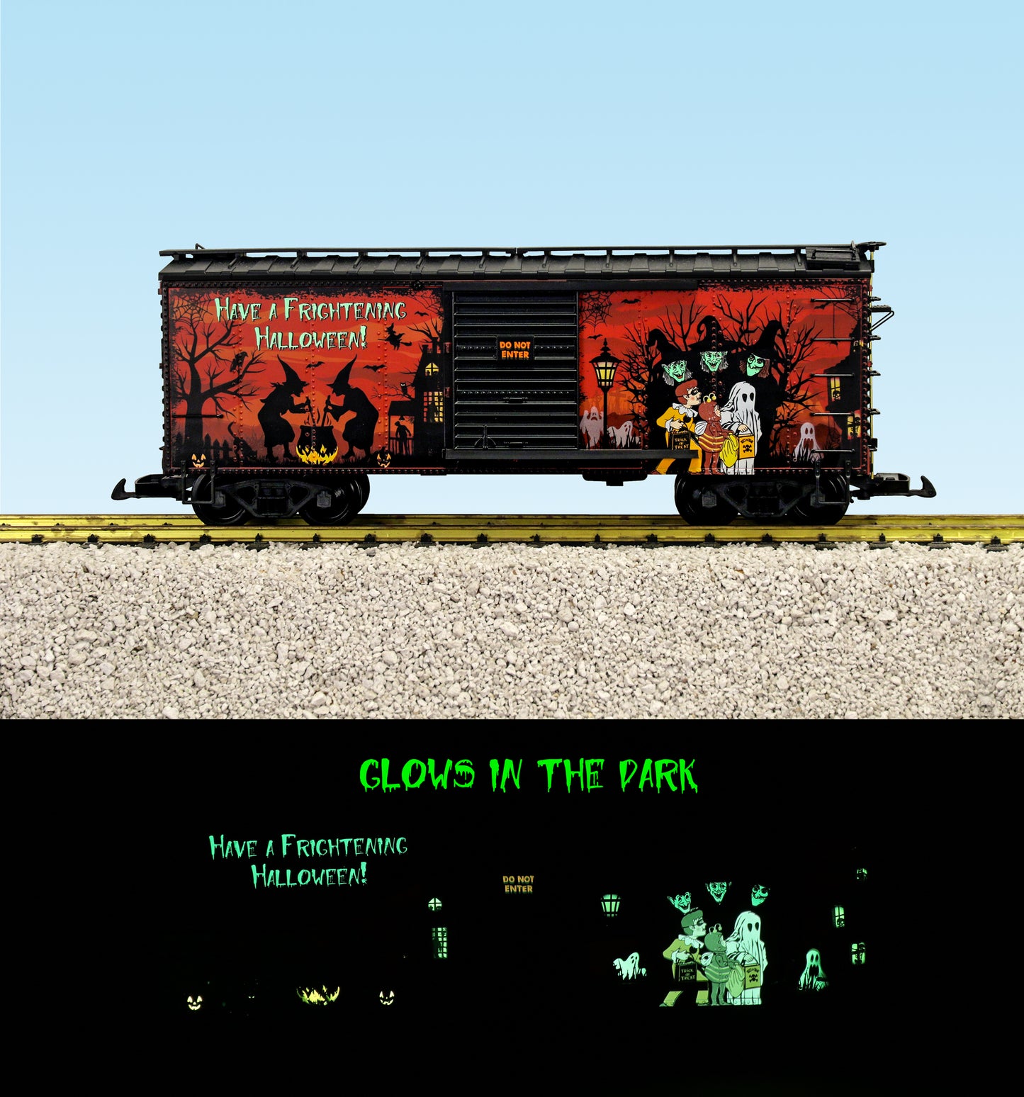 USA Trains R19146 G Have A Frightening Glow-In-The-Dark Halloween Boxcar