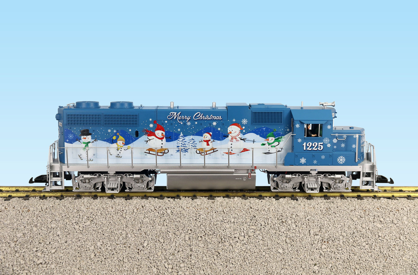 USA Trains R22239 G Christmas Snowman GP38-2 Diesel Locomotive #1225