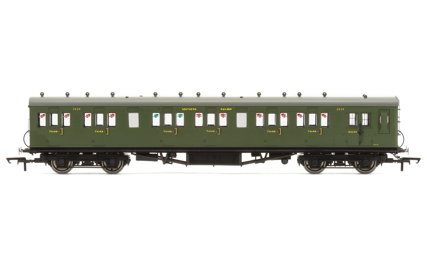 Hornby R4718A OO SR 58' Maunsell Rebuilt Six Compartment Brake Third Coach #2625