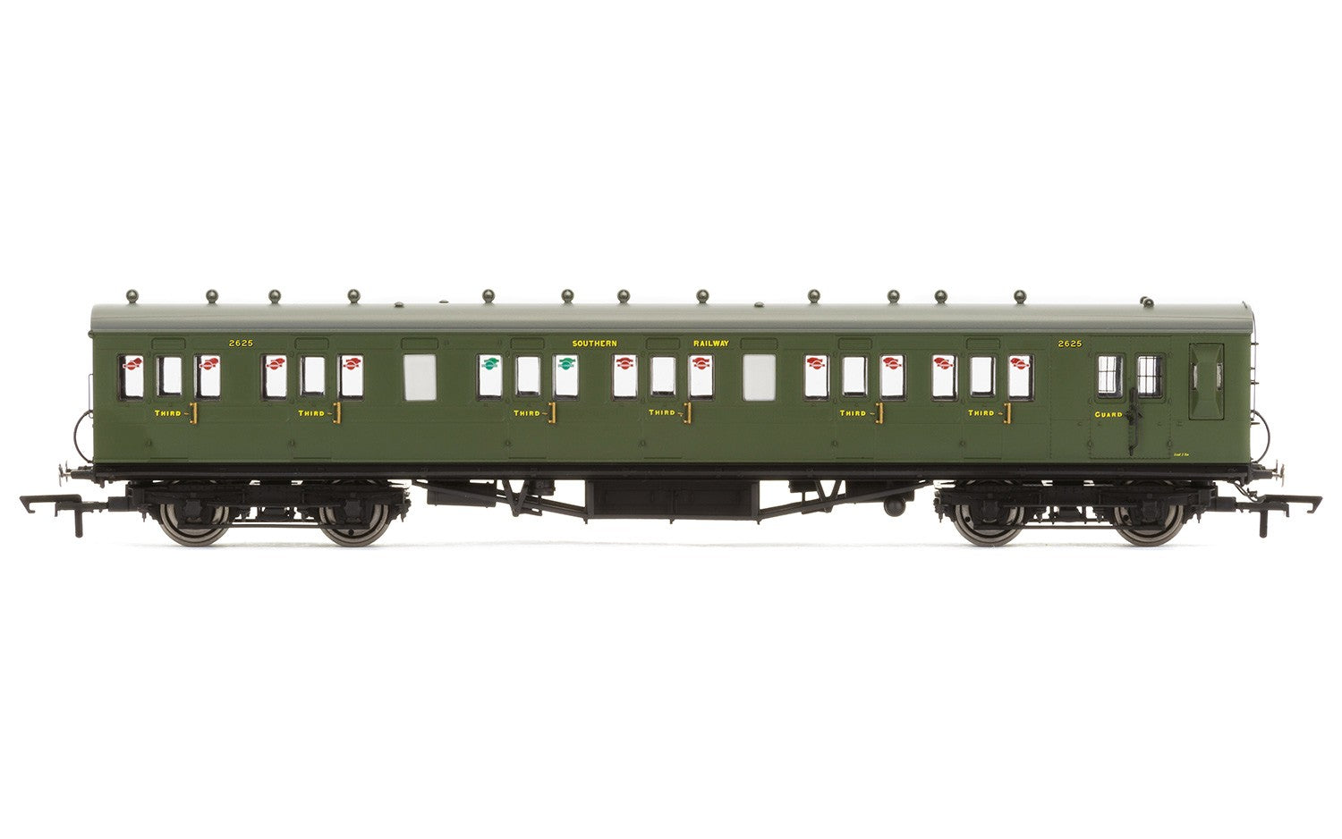Hornby R4718A OO SR 58' Maunsell Rebuilt Six Compartment Brake Third Coach #2625