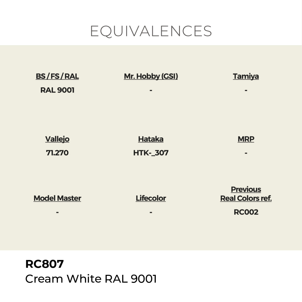 AK Interactive RC807 Real Colors Standard Cream White - 17 ml Paint Bottle