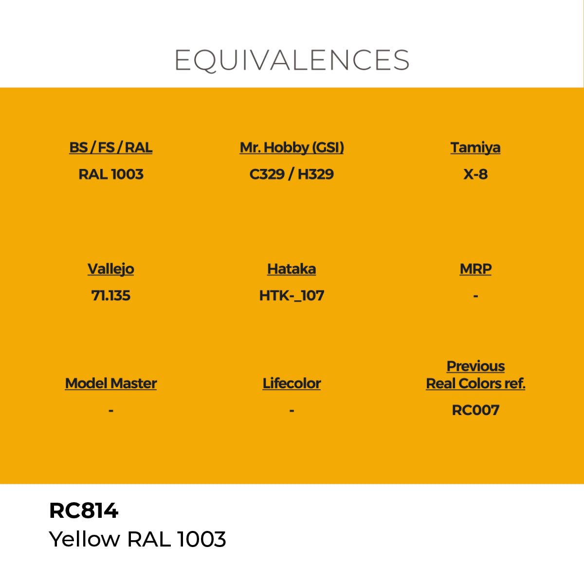 AK Interactive RC814 Real Colors Standard Yellow Lacquer - 17 ml Paint Bottle