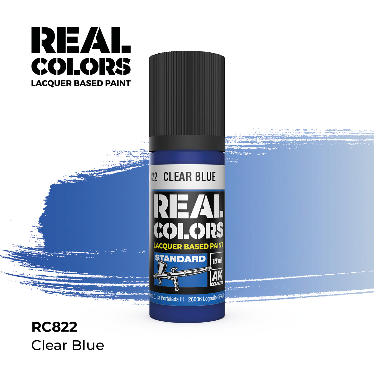 AK Interactive RC822 Real Colors Standard Clear Blue - 17 ml Paint Bottle
