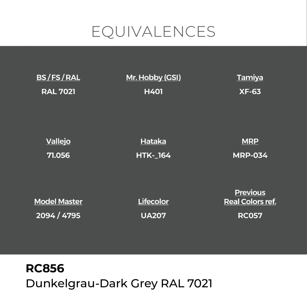AK Interactive RC856 Real Colors Military Dark Grey Lacquer - 17 ml Paint Bottle