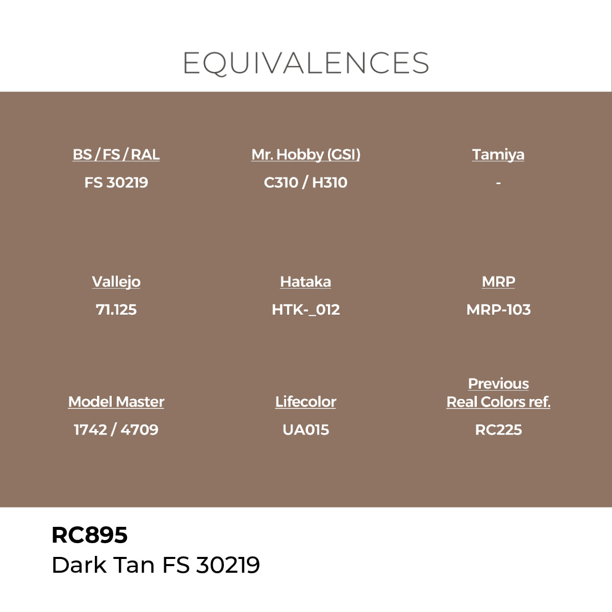 AK Interactive RC895 Real Colors Military Dark Tan Lacquer - 17 ml Paint Bottle