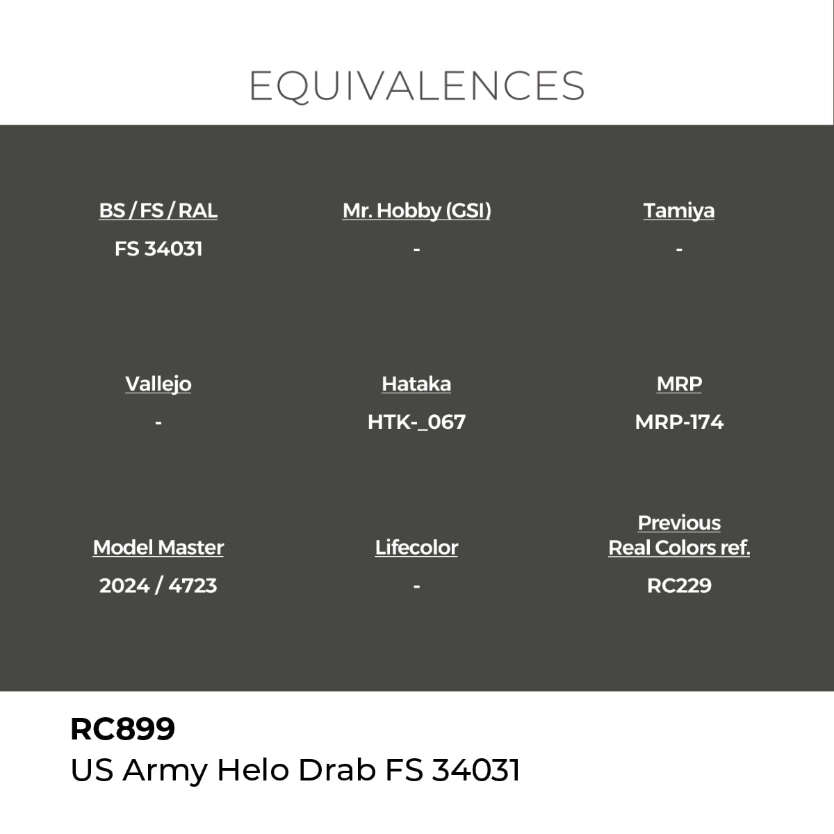 AK Interactive RC899 Real Colors Military US Army Helo Drab - 17 ml Paint Bottle