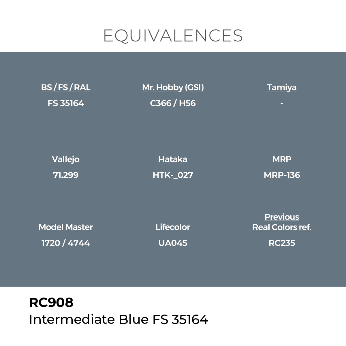AK Interactive RC908 Real Colors Military Intermediate Blue - 17 ml Paint Bottle