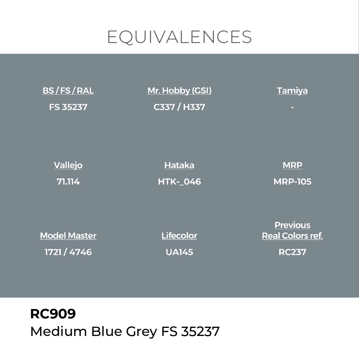 AK Interactive RC909 Real Colors Military Medium Blue Grey - 17 ml Paint Bottle