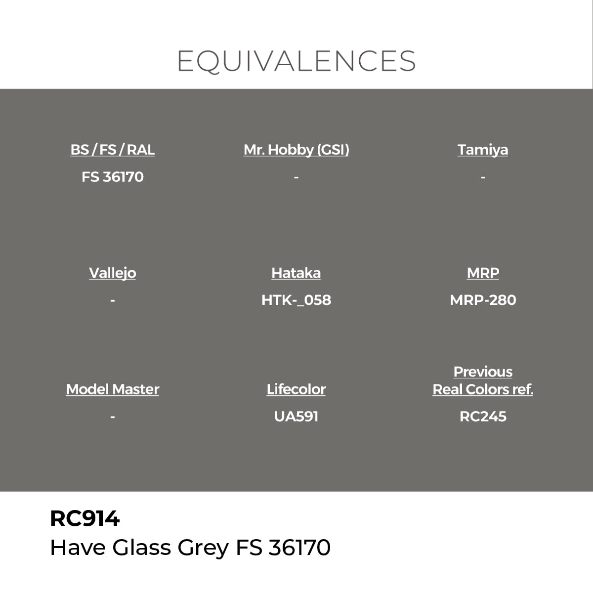AK Interactive RC914 Real Colors Military Have Glass Grey - 17 ml Paint Bottle