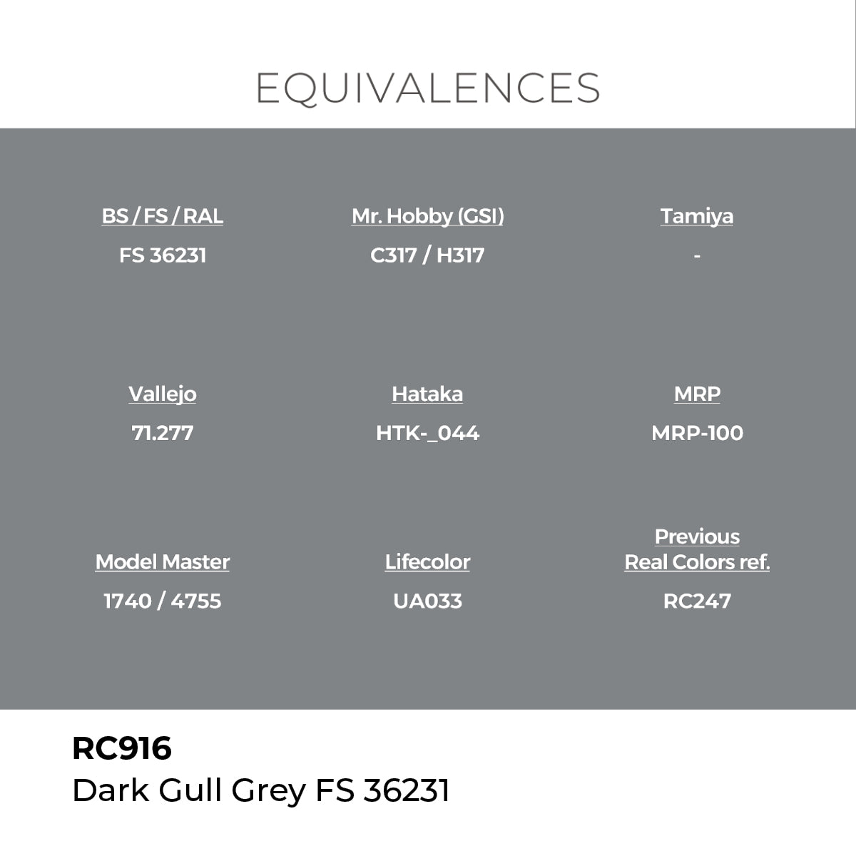 AK Interactive RC916 Real Colors Military Dark Gull Grey - 17 ml Paint Bottle