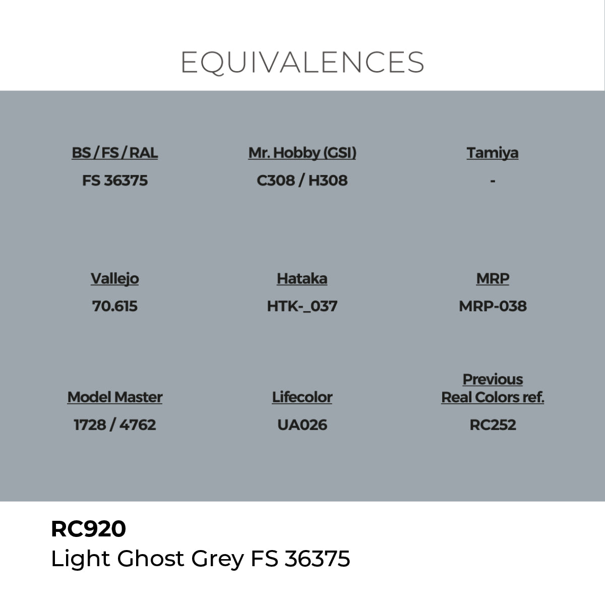 AK Interactive RC920 Real Colors Military Light Ghost Grey - 17 ml Paint Bottle