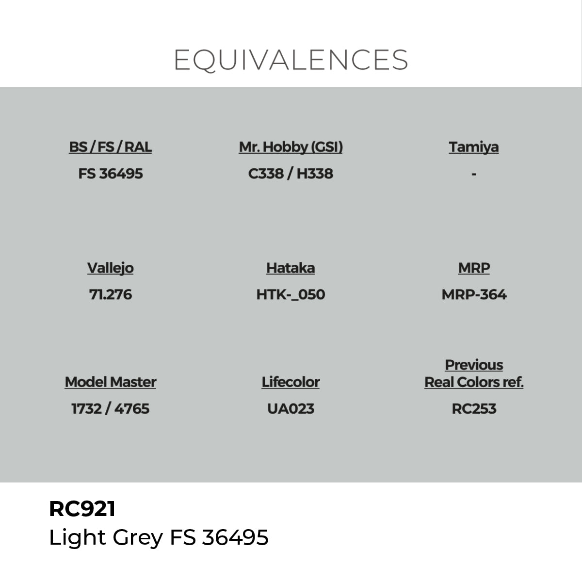 AK Interactive RC921 Real Colors Military Light Grey - 17 ml Paint Bottle