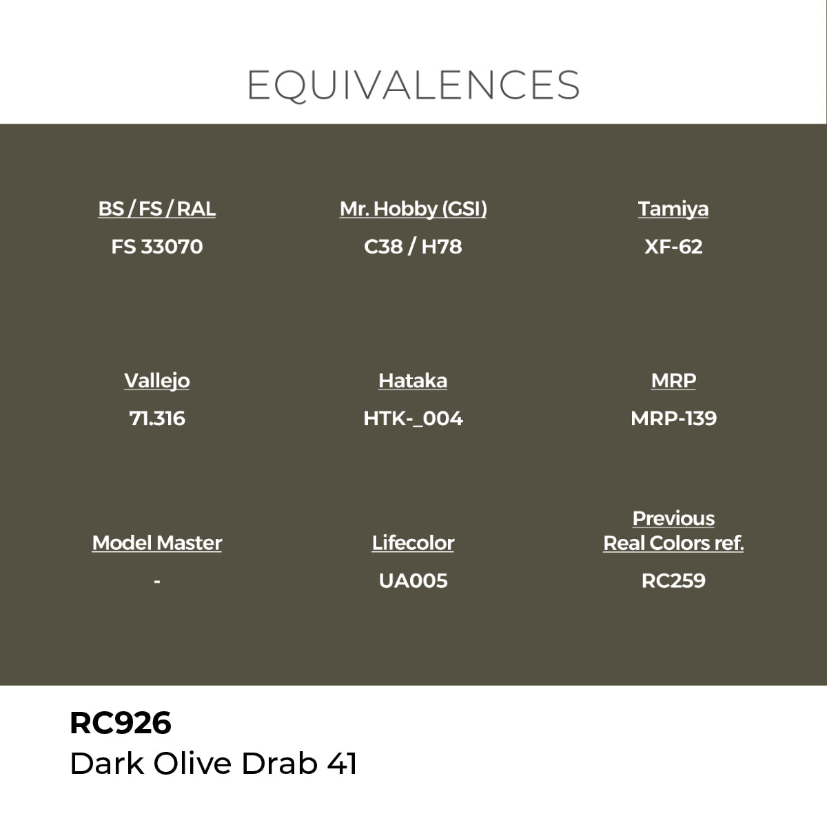 AK Interactive RC926 Real Colors Military Dark Olive Drab 41 - 17 ml Bottle