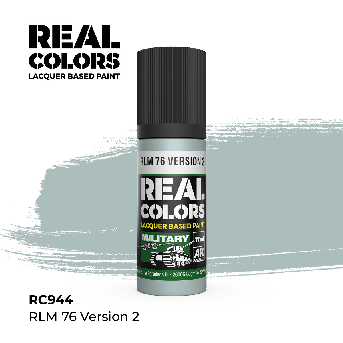 AK Interactive RC944 Real Colors Military RLM 76 Version 2 - 17 ml Paint Bottle