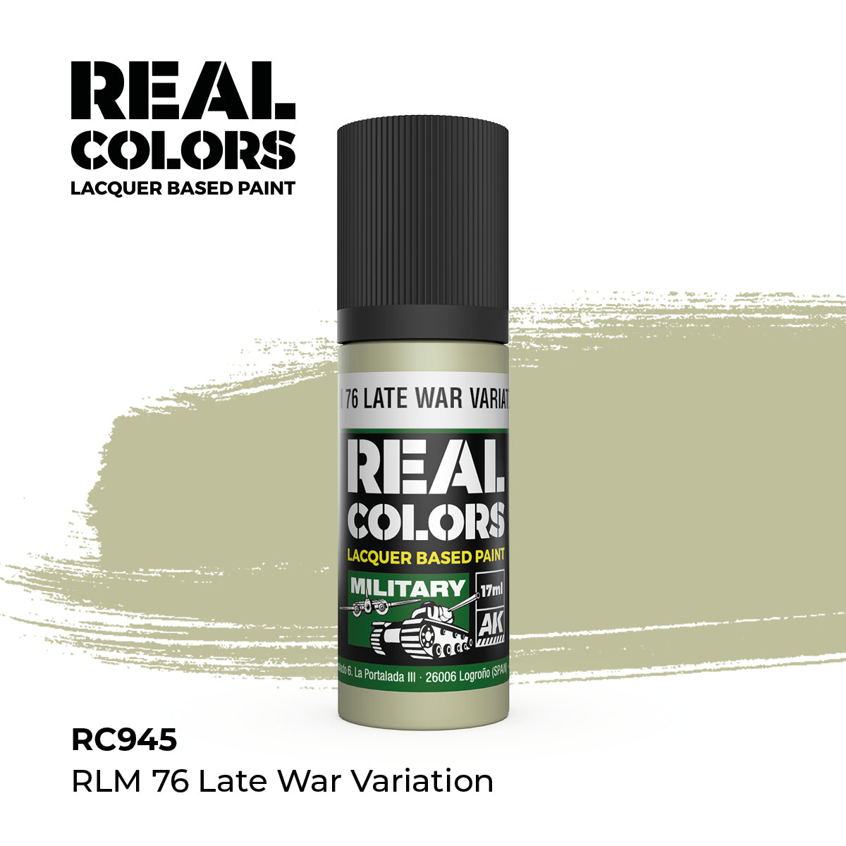 AK Interactive RC945 Real Colors RLM 76 Late War Variation - 17 ml Paint Bottle