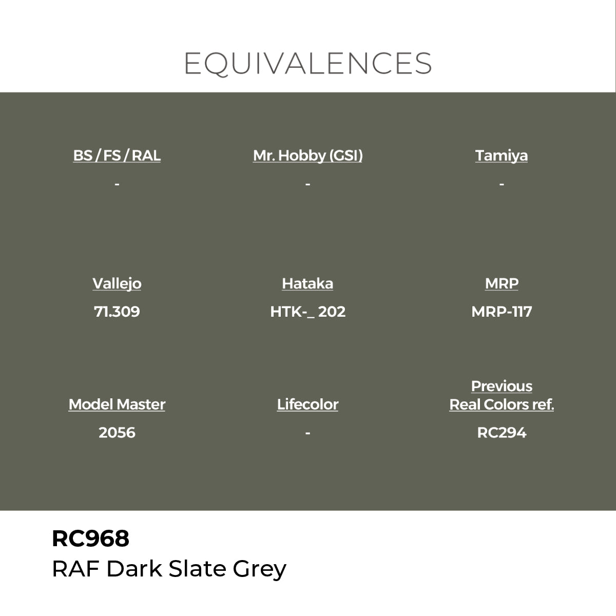 AK Interactive RC968 Real Colors Military RAF Dark Slate Grey - 17 ml Bottle