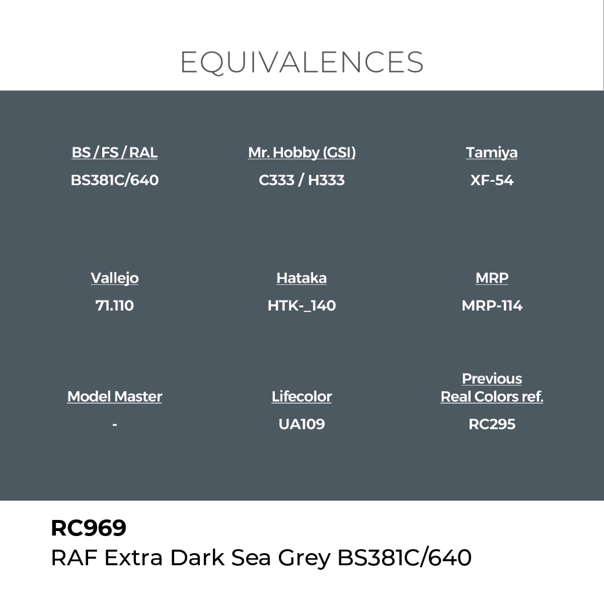 AK Interactive RC969 Real Colors Military RAF Extra Dark Sea Grey - 17 ml Bottle