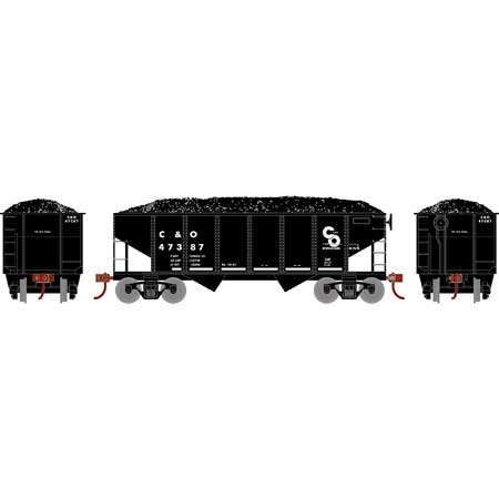 Roundhouse 1044 HO C&O 34' Ribbed Hopper #47387