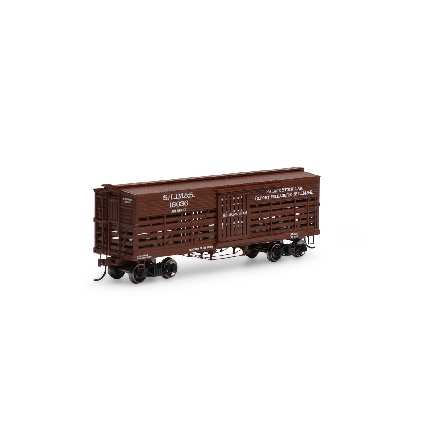 Athearn 5252 N St. Louis, Iron Mountain & Southern 36' Old Time Stock Car #16036
