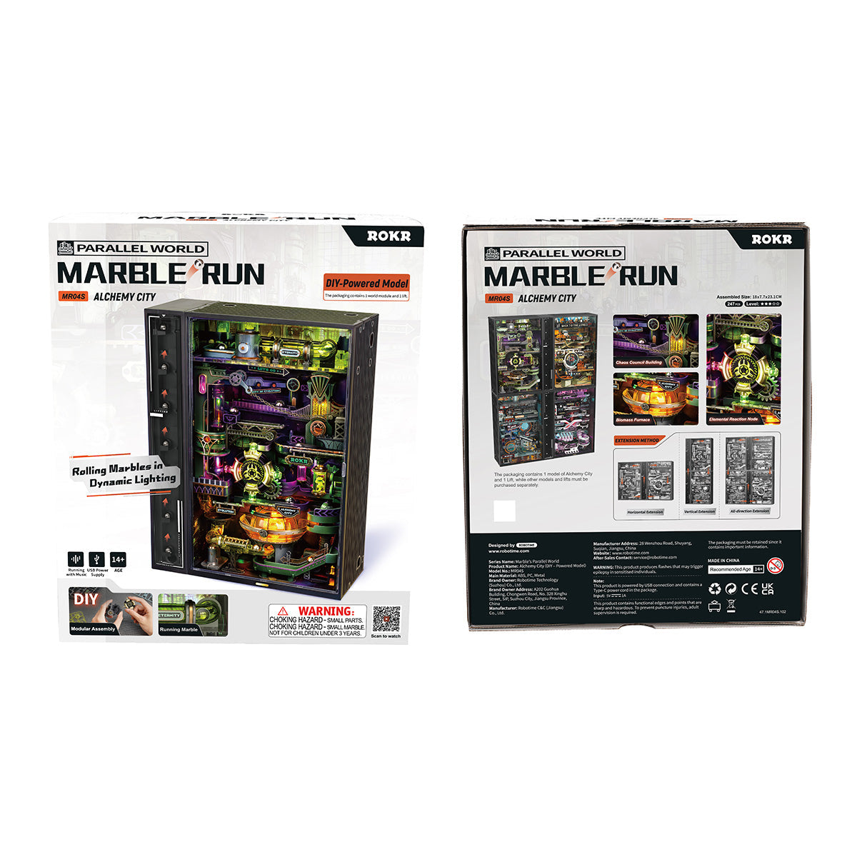 Robotime MR04S ROKR Alchemy City Marble Run Mechanical 3D Puzzle