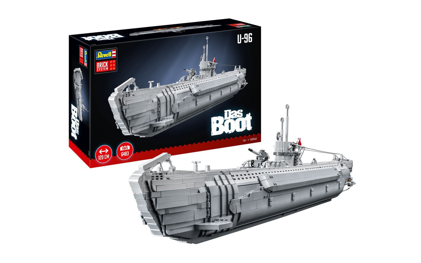 Revell 00960 1:56 Brick System Submarine "Das Boot" Kit
