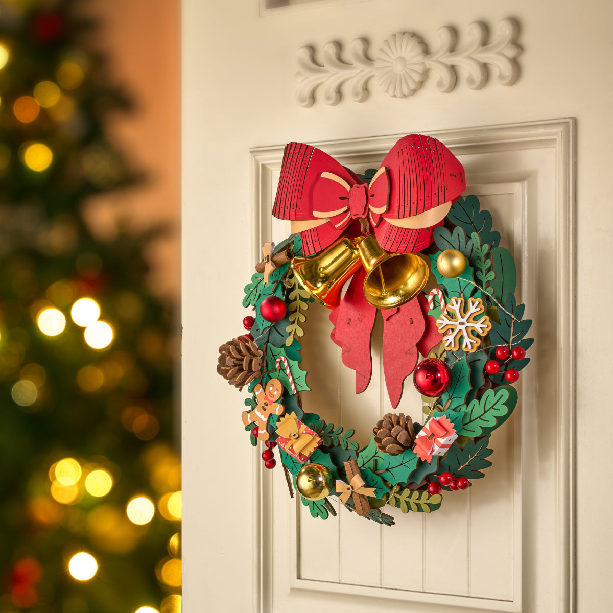 Robotime TGL04 Rolife Christmas Wreath 3D Wooden Puzzle