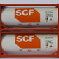 JTC Model Trains 205225 N SCF 20' Standard Tank Container (Pack of 2)