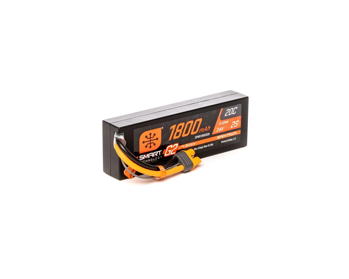 Spektrum SPMX18002S20 IC3 7.4V 1800mAh 2S 20C Smart G2 LiPo Battery