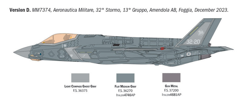 Italeri 2836 1:48 F-35 A Lightning II Fighter Aircraft Plastic Model Kit