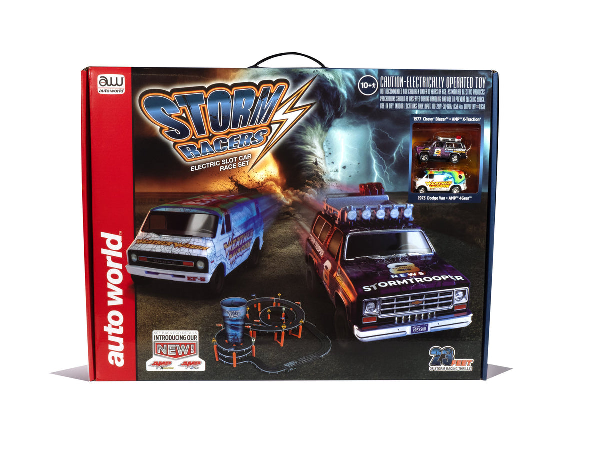 Auto World SRS362 HO 23' Storm Racers Slot Race Set
