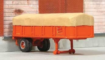 Sylvan Scale Models T034 HO 1952 Canvas Top 20' Piggyback Trailer Resin Kit