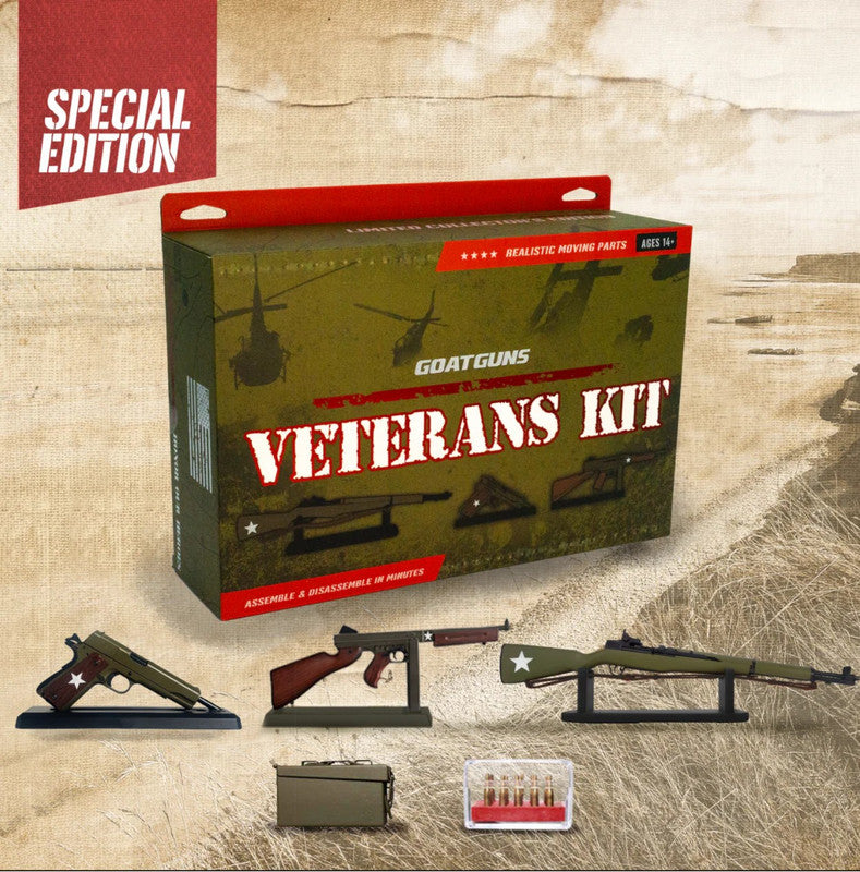 GoatGuns KIT-VETERAN OD Green Veteran Diecast Model Kit (Set of 3)