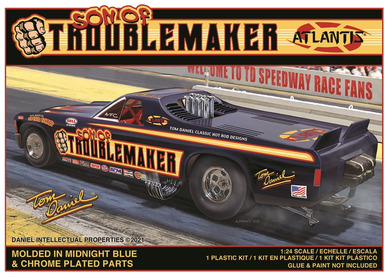 Atlantis Models M2204 1:24 Tom Daniel Son of Troublemaker Funny Car Model Kit