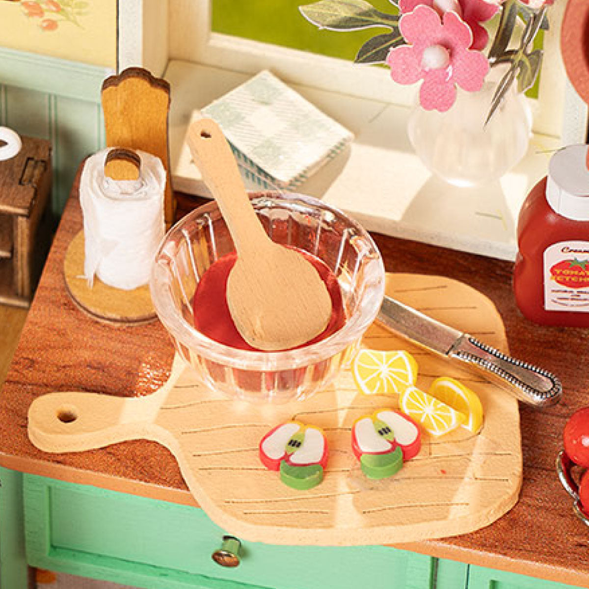 Robotime DH101 Rolife Sunlit Farmhouse Kitchen DIY Miniature House