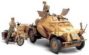 Tamiya 35286 1:35 SdKfz 222 w/DKW Motorcycle North African Campaign