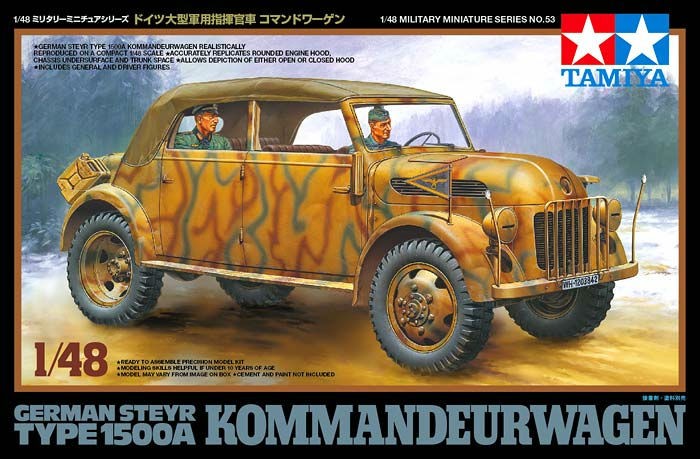 Tamiya 32553 1:48 German Steyr Type 1500A Kommandeurwagen Plastic Model Kit