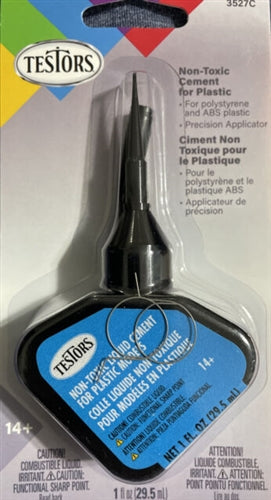 Testors 3527C Non-Toxic Cement with Precision Applicator  - 1 oz. Bottle