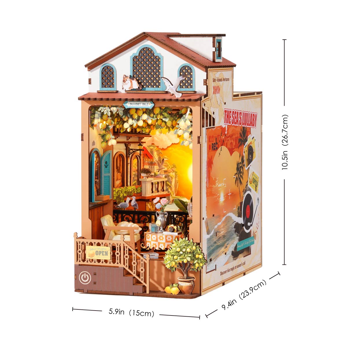 Robotime TGB18 Rolife Sunset Isle DIY Book Nook