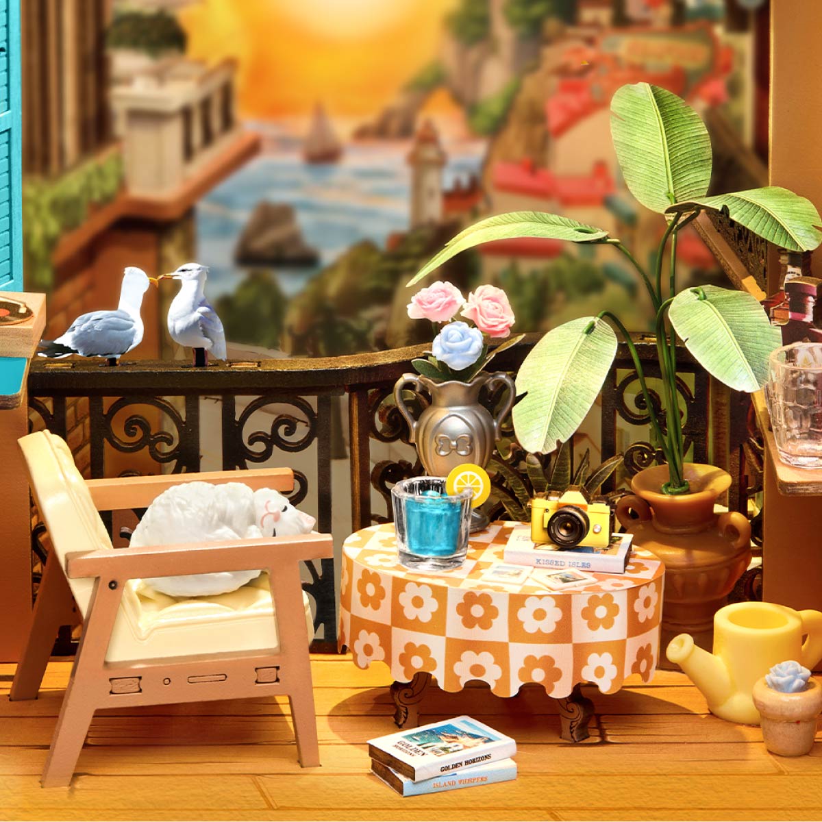 Robotime TGB18 Rolife Sunset Isle DIY Book Nook