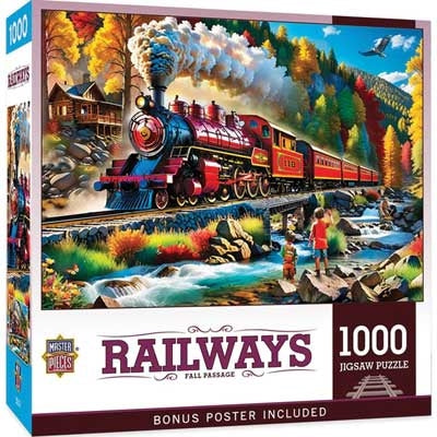Train Enthusiast Vendors 725154 Railways Fall Passage Jigsaw Puzzle