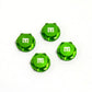 Tekno RC TKR5116BG 1:8 17mm Green Aluminum Serrated Wheel Nuts (Pack of 4)