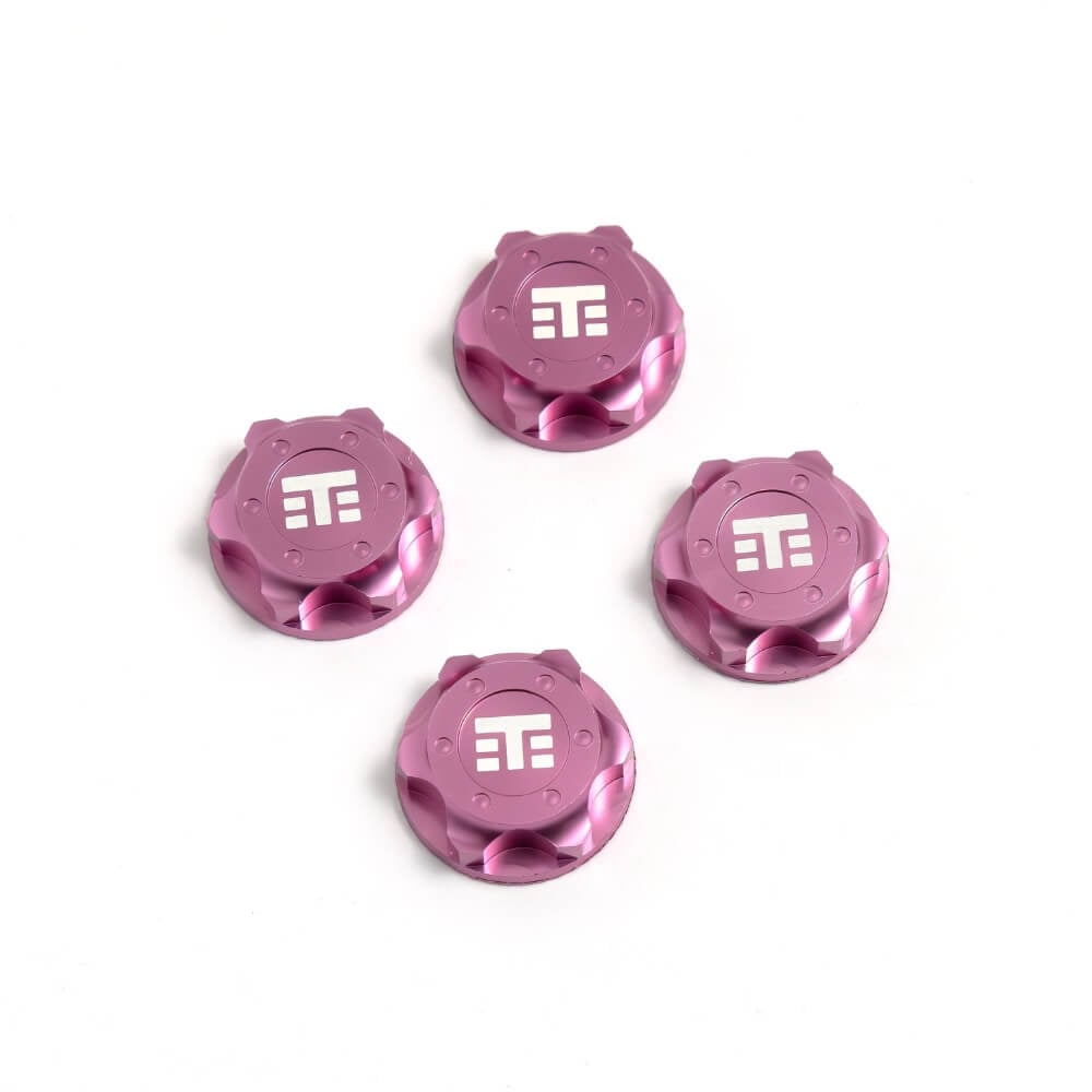 Tekno RC TKR5116BN 1:8 17mm Pink Aluminum Serrated Wheel Nuts (Pack of 4)