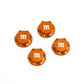 Tekno RC TKR5116BO 1:8 17mm Orange Aluminum Serrated Wheel Nuts (Pack of 4)