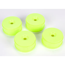 Team Losi Racing 44000 1/8 Buggy Dish Wheel, Yellow (4): 8ight Buggy 3.0