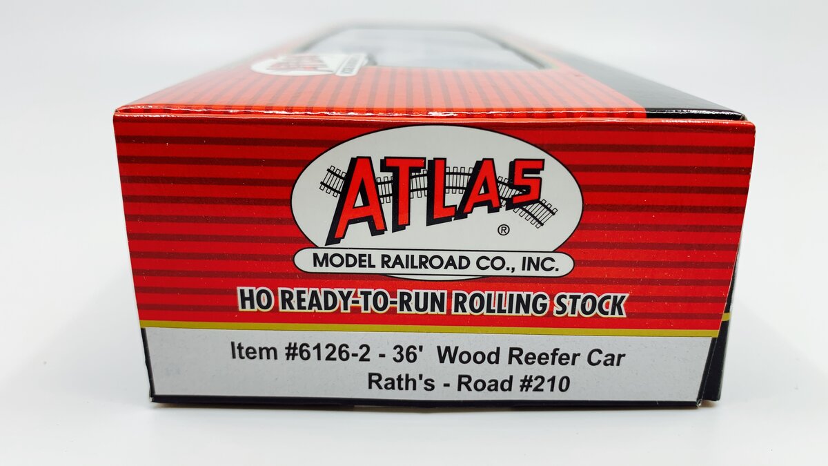Atlas 6126-2 HO Scale Rath's 36' Wood Reefer Car #210