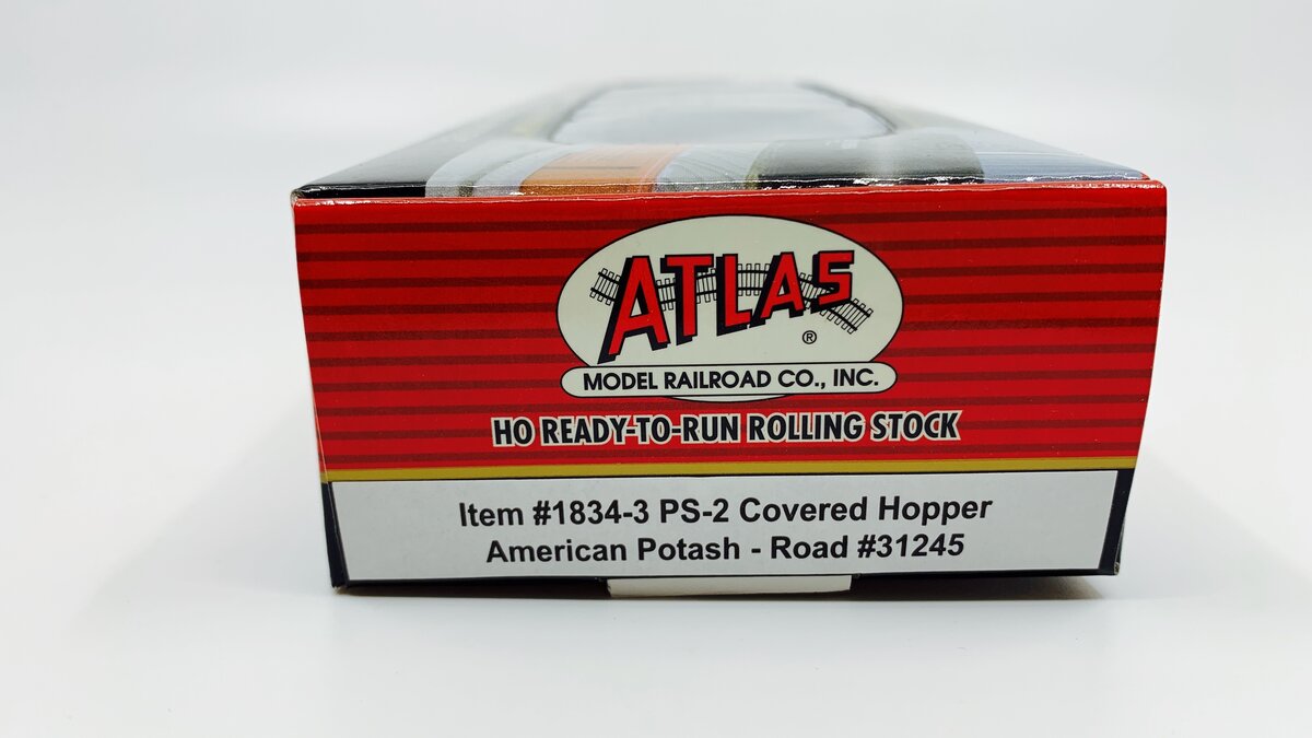 Atlas 1834-3 HO Scale American Potash PS-2 Covered Hooper #31245 MT/Box
