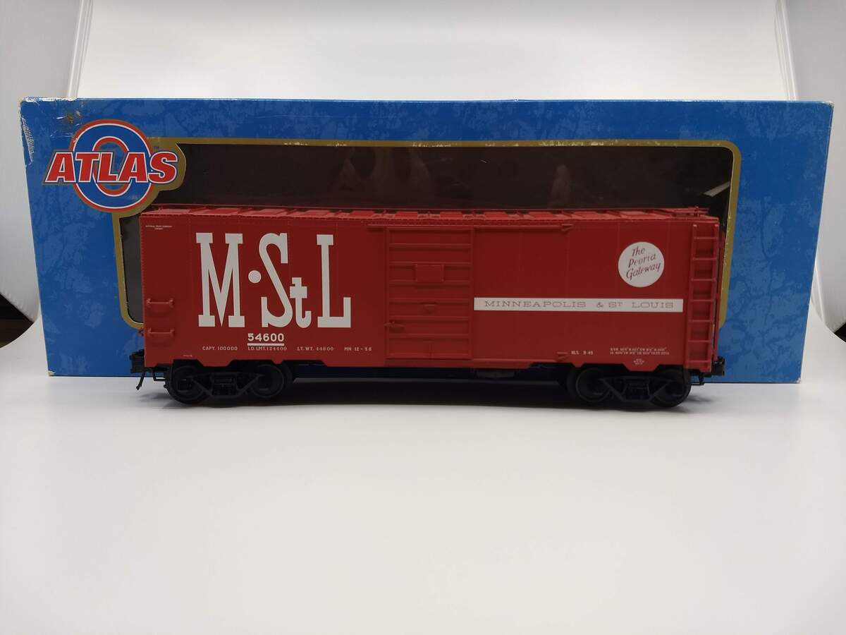 Atlas 8571-1 O Gauge Minneapolis & St. Louis 1937 40' AAR Boxcar #54600 (3-Rail) EX/Box