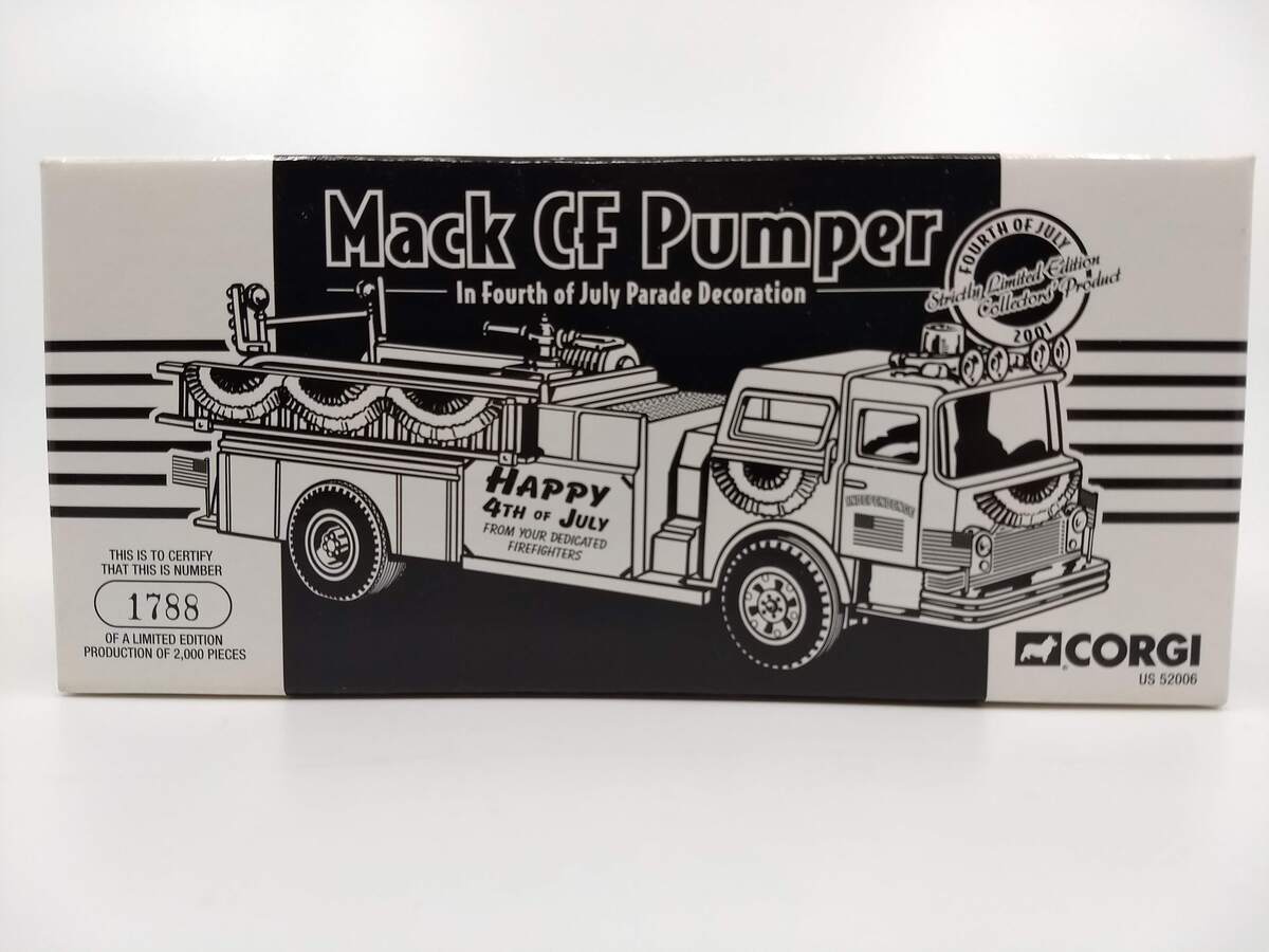 Corgi 52006 1:50 Scale Mack CF Pumper "Happy 4th of July" Limited Edition