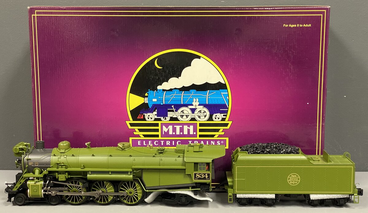 MTH 20-3136-1 O Jersey Central P47 4-6-2 Steam Locomotive & Tender w/PS2 #834 LN/Box